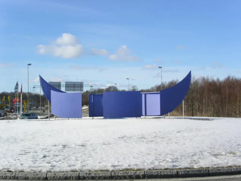 SKEPPET 2001 rondellgestaltning, Karlskrona bild tagen vintern 2006 12 m x 4 m, 3,20 m som högst